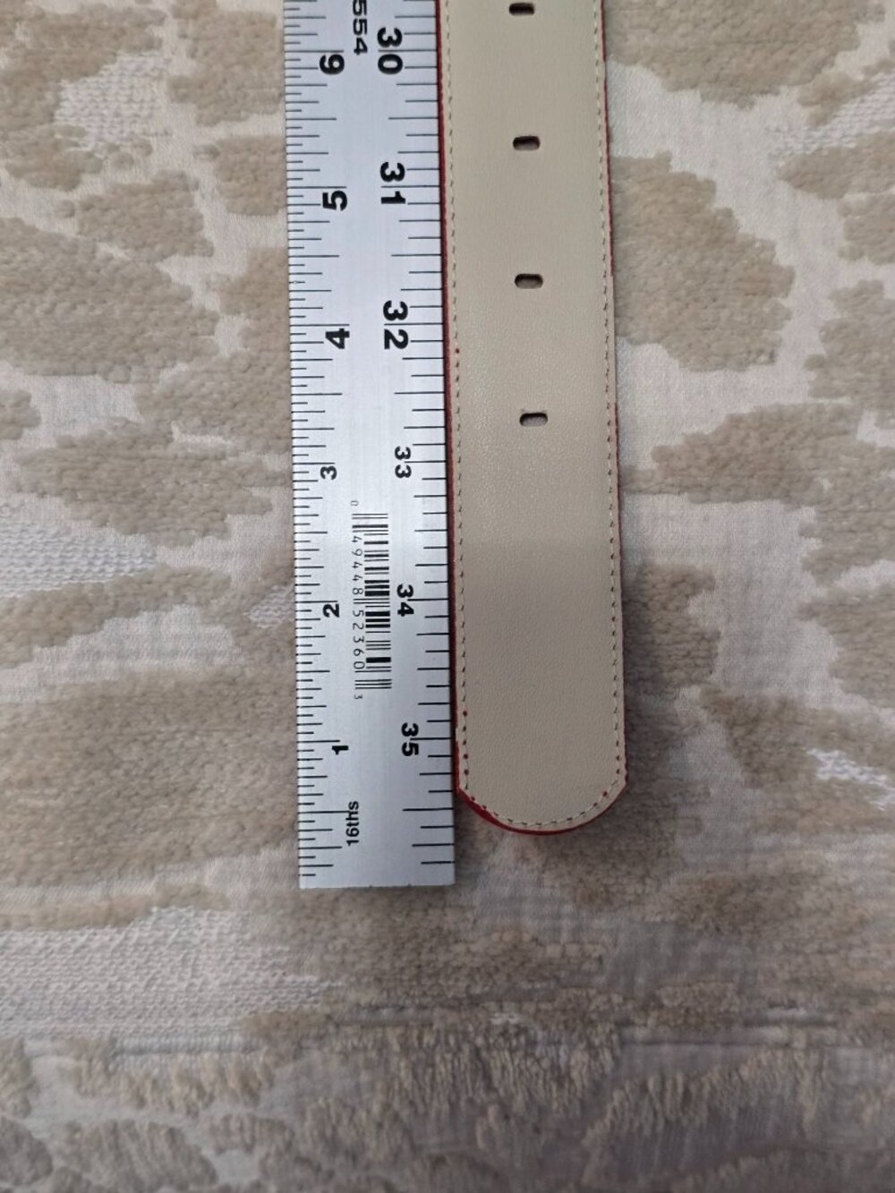 Liz Claiborne Womens L Red Leather Belt Gold and Silver Tone Buckle 1991 - Picture 4 of 11